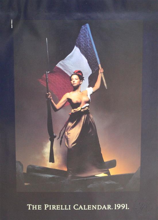 A 1991 Pirelli calendar, mint in box